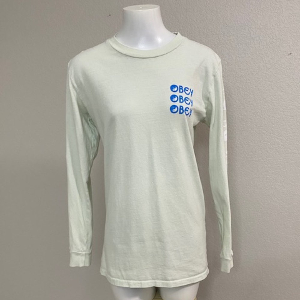 Obey Ying/YangLong Sleeve T-Shirt Size XS